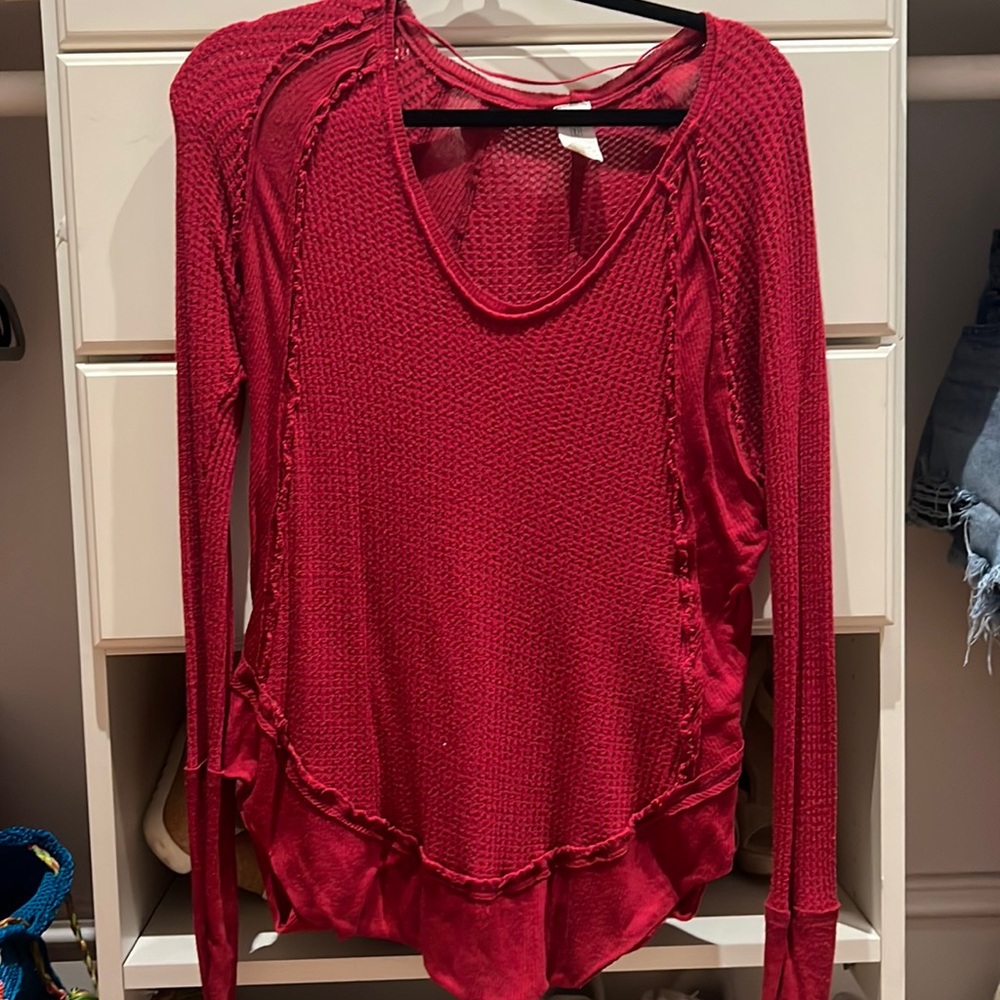 We the free free people long sleeve top